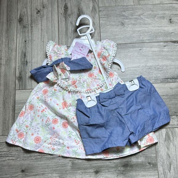 NWT Tommy Bahama Girls Multicolor Sundress Floral Matching Outfit Set Size 2T - Picture 1 of 7